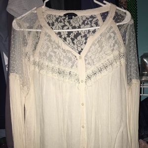 American Eagle Flowy Button-Up Blouse